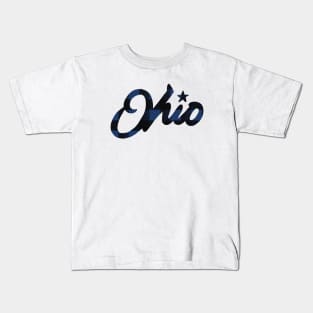 Ohio Buffalo Plaid Retro State Welcome Sign Design Kids T-Shirt